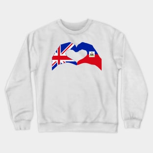 We Heart UK & Haiti Patriot Flag Series Crewneck Sweatshirt